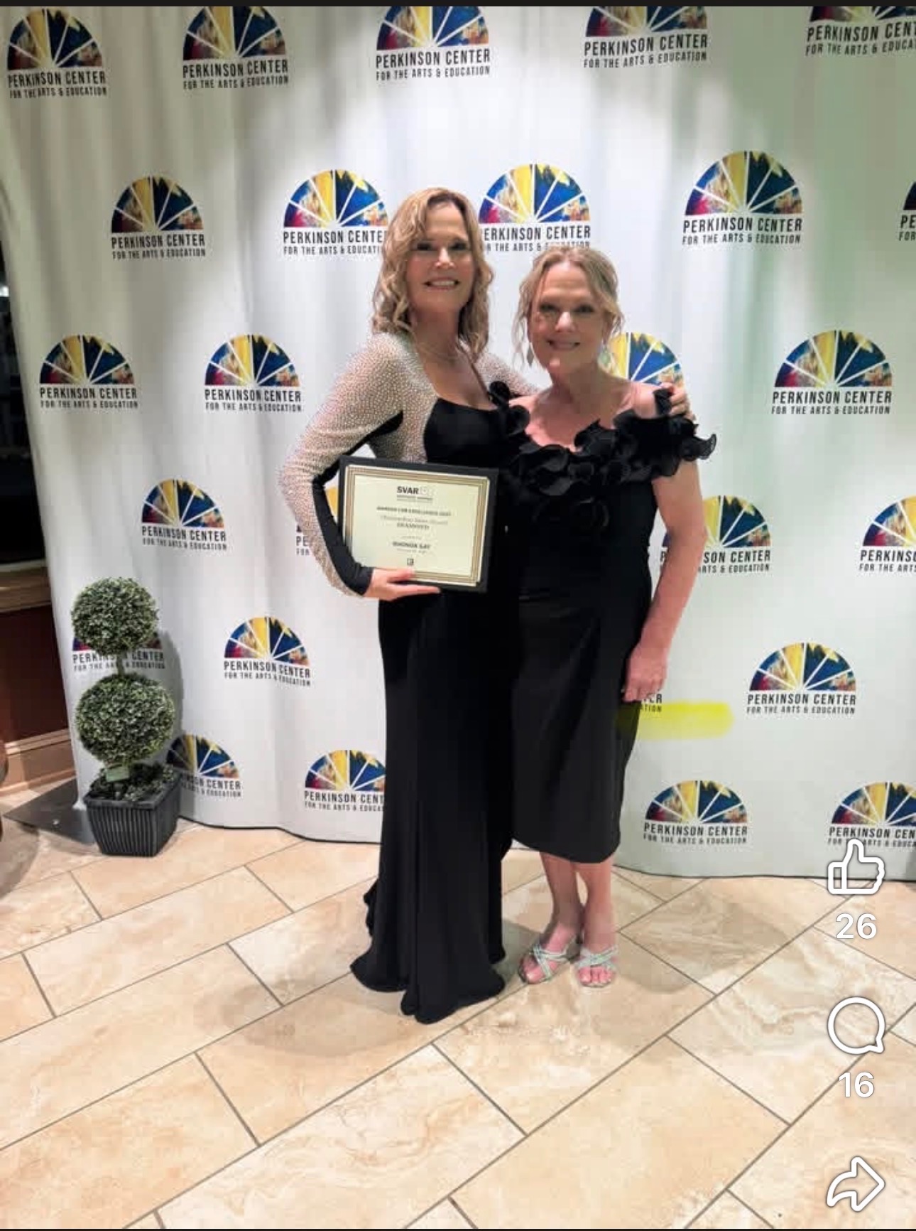 Rhonda at awards event